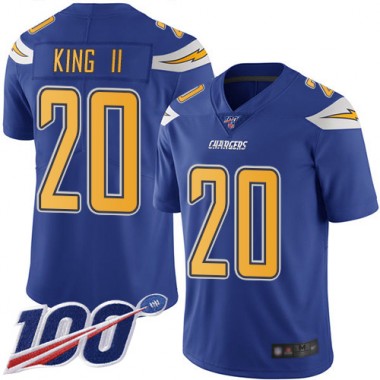 Los Angeles Chargers NFL Football Desmond King Electric Blue Jersey Men Limited #20 100th Season Rush Vapor Untouchable->women nfl jersey->Women Jersey